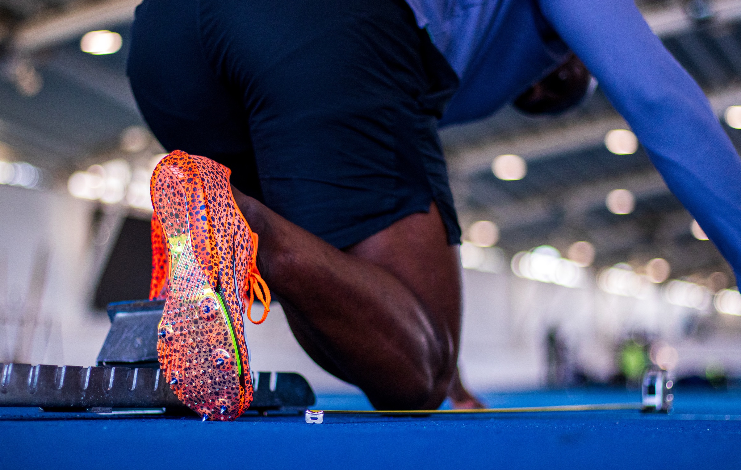 Eugene Amo-Dadzie Nike sprinter at Lee Valley Athletics Centre